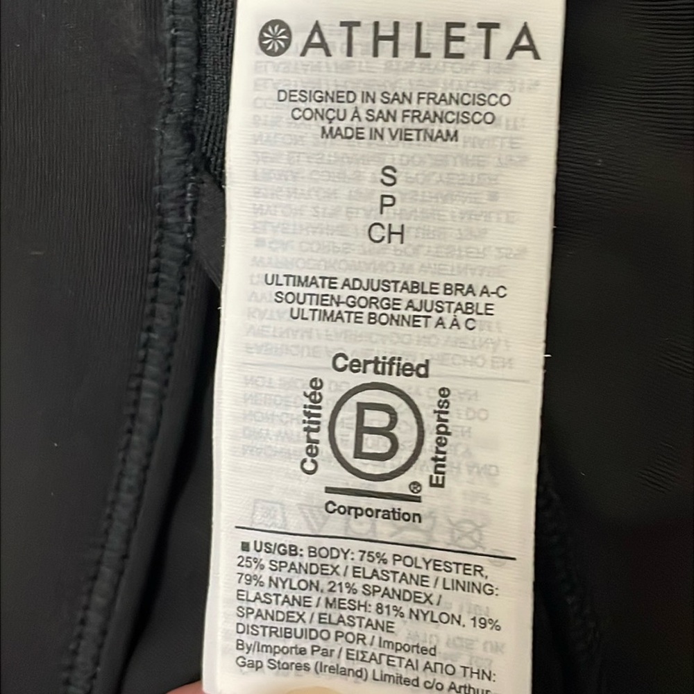 Athleta Ultimate Adjustable A-C Bra size Small - Picture 10 of 10
